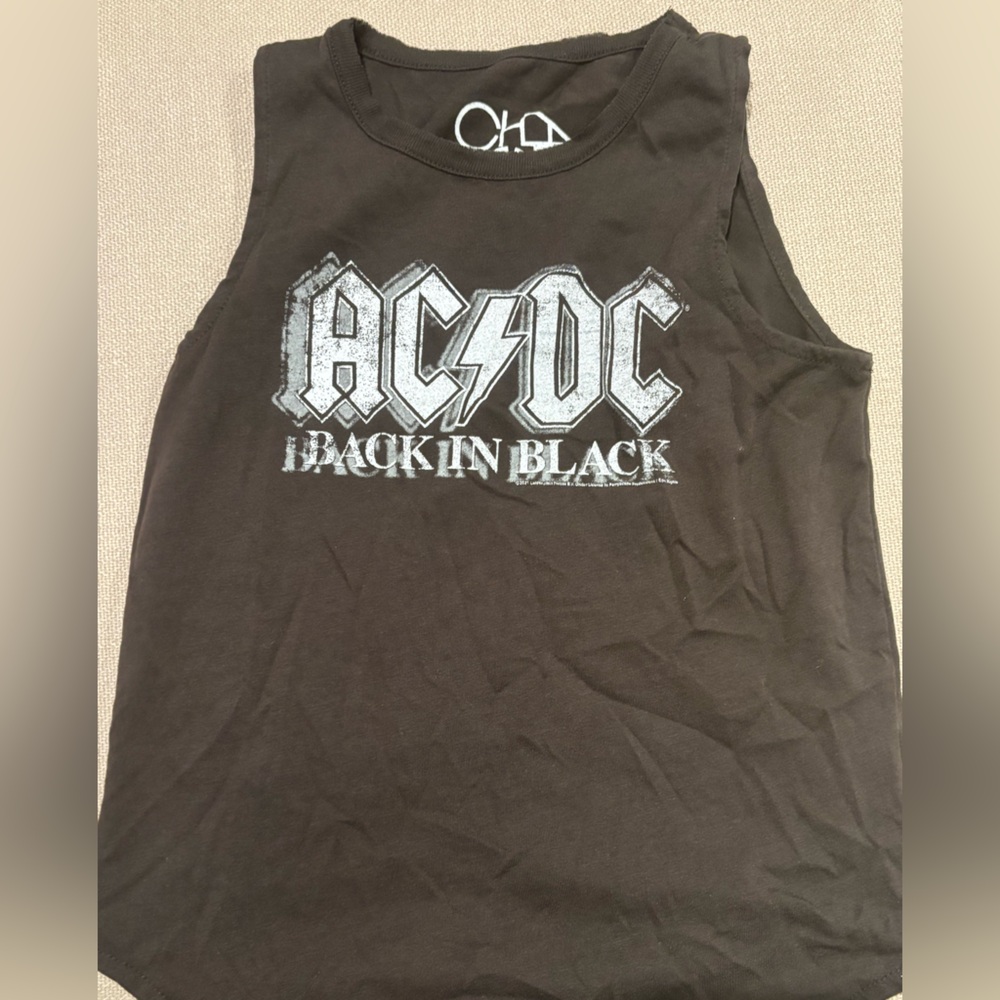 Chaser girls  Black and White Graphic Tank Top